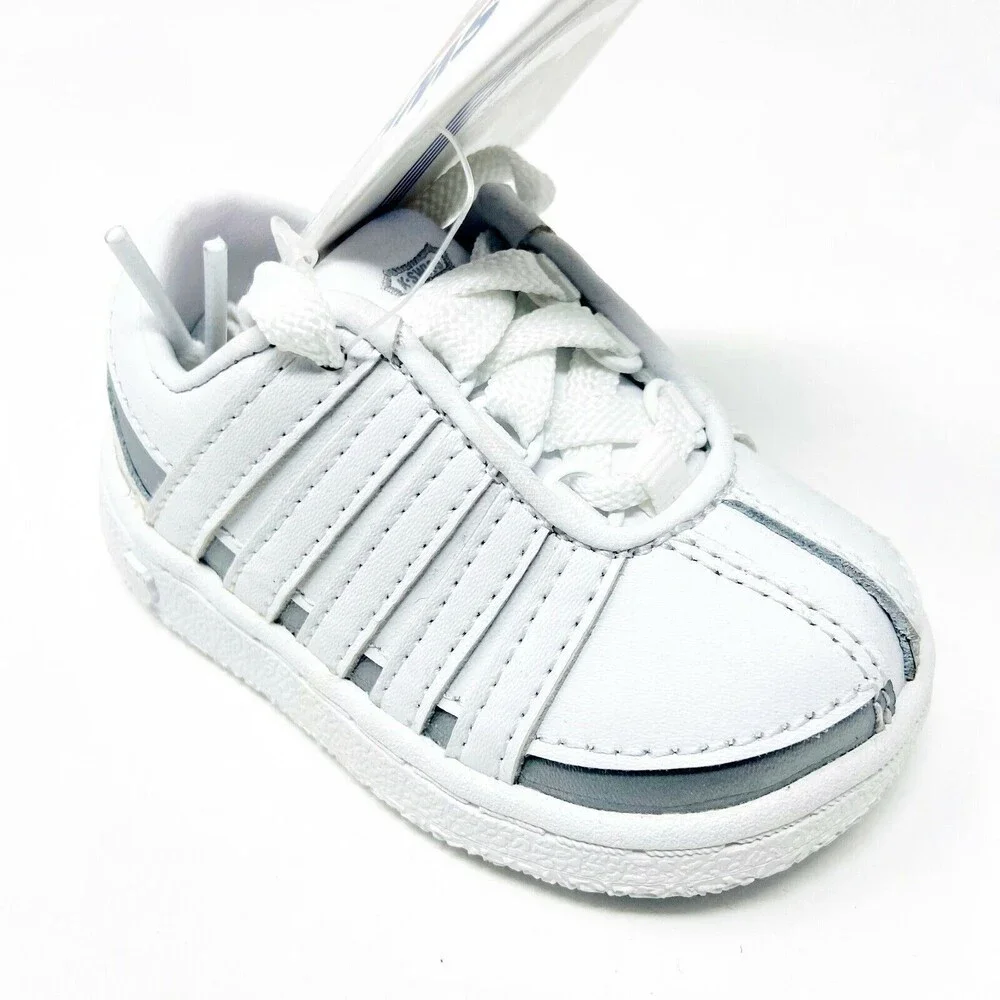 K-Swiss Ramli White Platinum Infant Size 6 Casual Sneakers 2485147